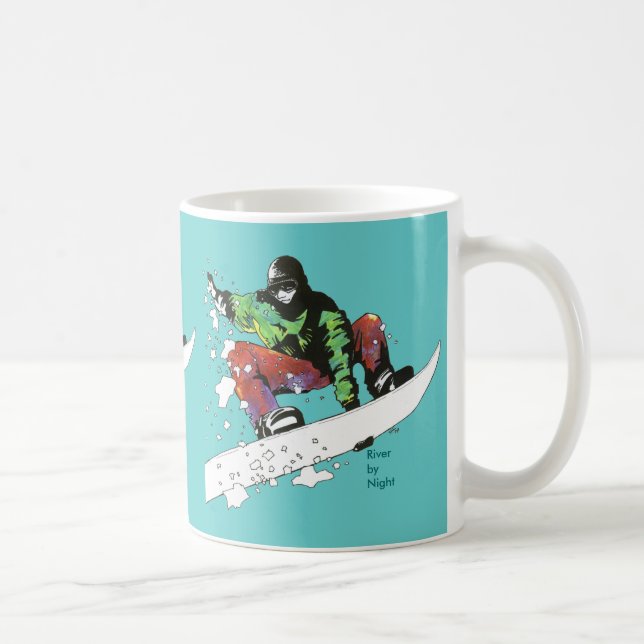 Schnee-Boarding Kaffeetasse (Rechts)