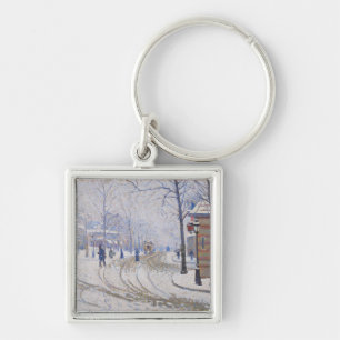 Schnee, Boulevard de Clichy, Paris, 1886 Schlüsselanhänger
