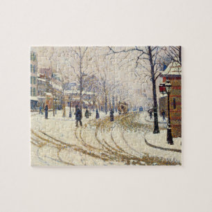 Schnee, Boulevard de Clichy, Paris von Paul Signac