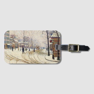 Schnee, Boulevard de Clichy, Paris von Paul Signac Gepäckanhänger
