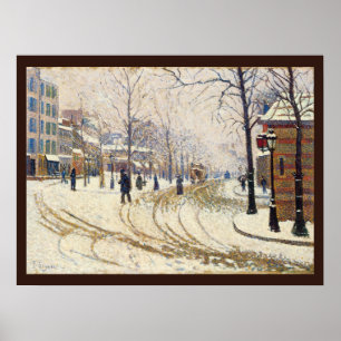 Schnee, Boulevard de Clichy, Paris von Paul Signac Poster