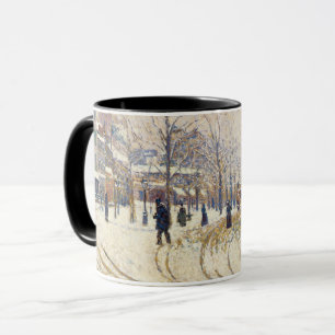 Schnee, Boulevard de Clichy, Paris von Paul Signac Tasse