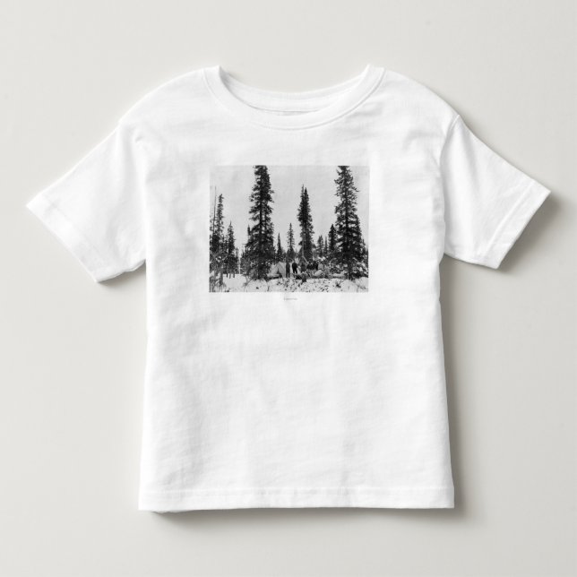 Schnee-Camping nördlich des nördlichen Kleinkind T-shirt (Vorderseite)