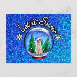 SCHNEE CAT XMAS Vielen Dank/Grüße/Einladung - BLAN Postkarte