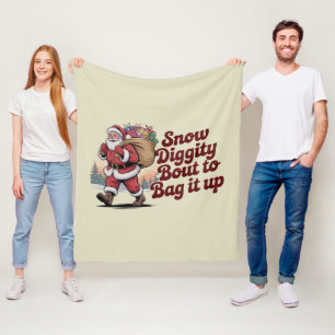 Schnee Diggity ist bereit, es einzupacken 90er Wei Fleecedecke