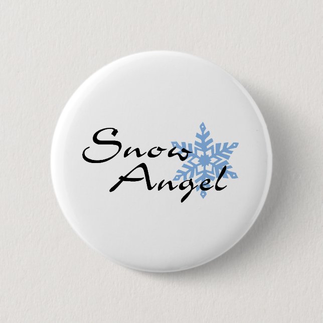 Schnee-Engel Button (Vorderseite)
