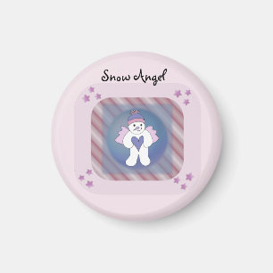 Schnee-Engel Rosa Magnet