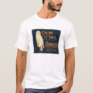 Schnee-Eulen-Marken-Äpfel T-Shirt