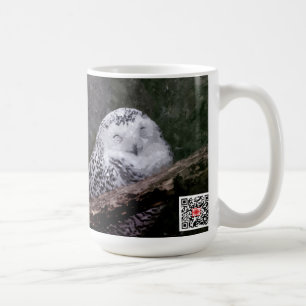 Schnee-Eulen-Paar-Wald-Wildtier-Kunst Kaffeetasse