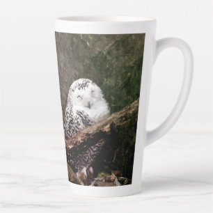 Schnee-Eulen-Paar-Wald-Wildtier-Kunst Milchtasse