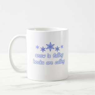 Schnee fallende Bücher Kaffeetasse