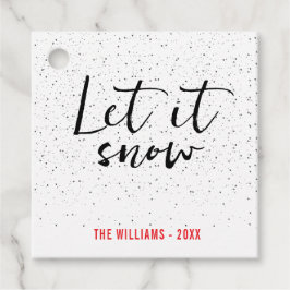 Schnee + Familienname + Ein Foto Geschenkanhänger