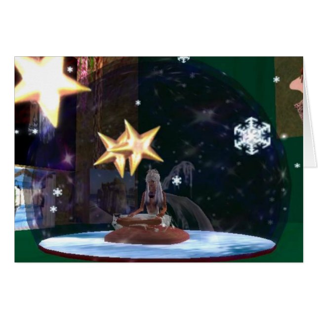 Schnee-Fee in einer Schnee-Kugel (Vorderseite (Horizontal))