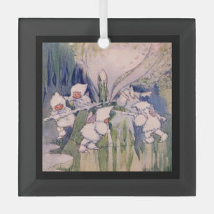 Schnee-Feien machen Schnee Ornament Aus Glas