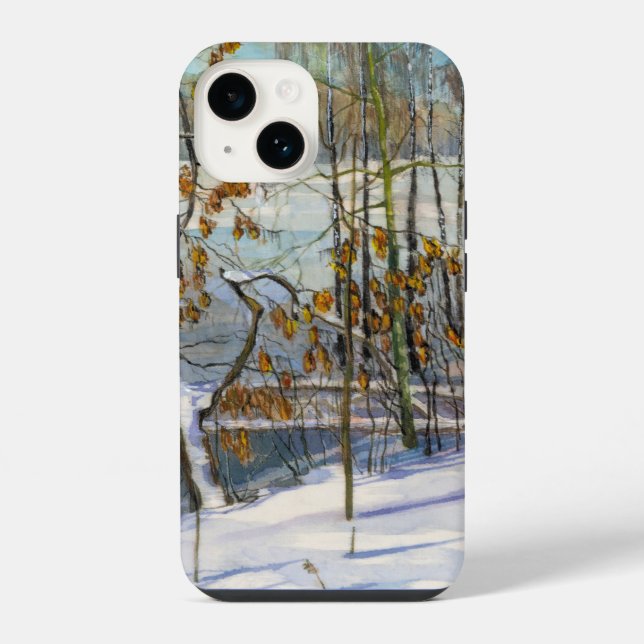 Schnee fiel iPhone 14 hülle (Rückseite)