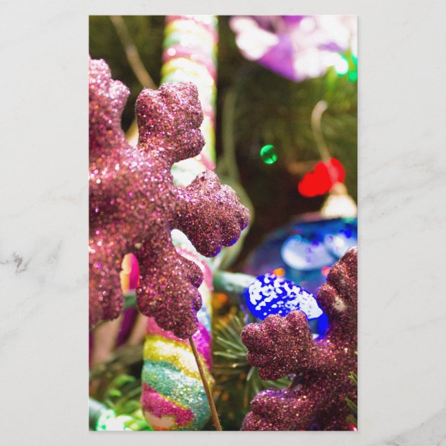 Schnee-Flitter Briefpapier (Vorderseite)