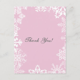 Schnee-Flocke danken Ihnen flache Karte