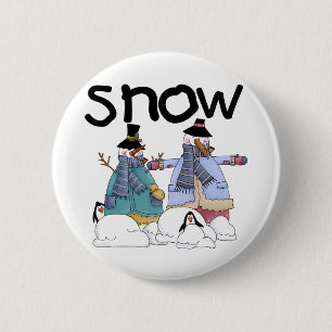 Schnee-Freund-T-Shirts und Geschenke Button