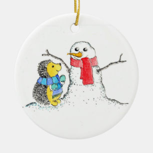 Schnee-Freunde Keramikornament