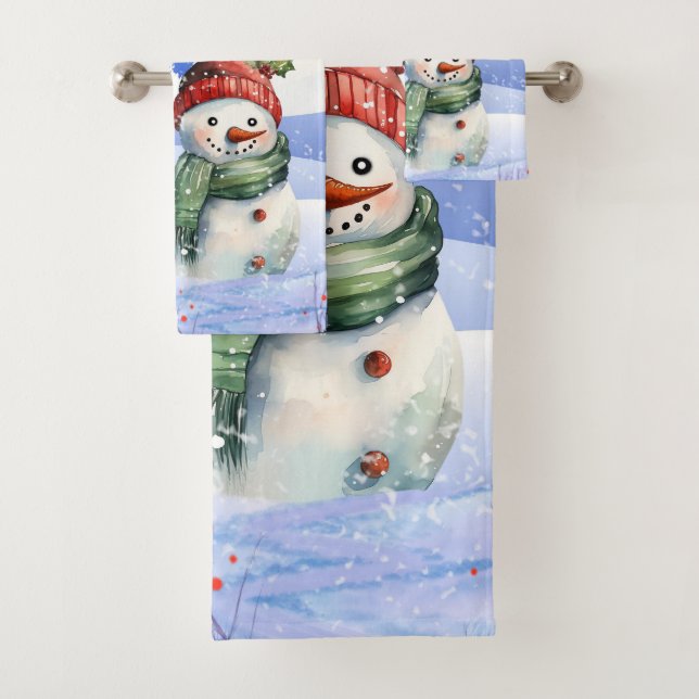 SCHNEE FUN AN EINEM WINTERTAG BADHANDTUCH SET (Insitu)