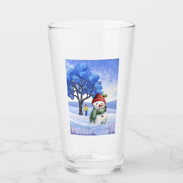 SCHNEE FUN AN EINEM WINTERTAG GLAS (Vorderseite)