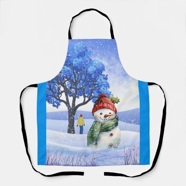 SCHNEE FUN AN EINEM WINTERTAG SCHÜRZE (Vorderseite)