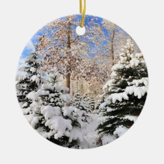 Schnee für Weihnachtsverzierung Keramikornament