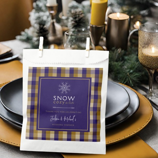 Schnee gemütlich in der Liebe Karierte Marine & Ta Geschenktütchen (Von Creator hochgeladen)