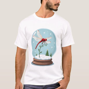 Schnee-Glaskugel-Libelle T-Shirt