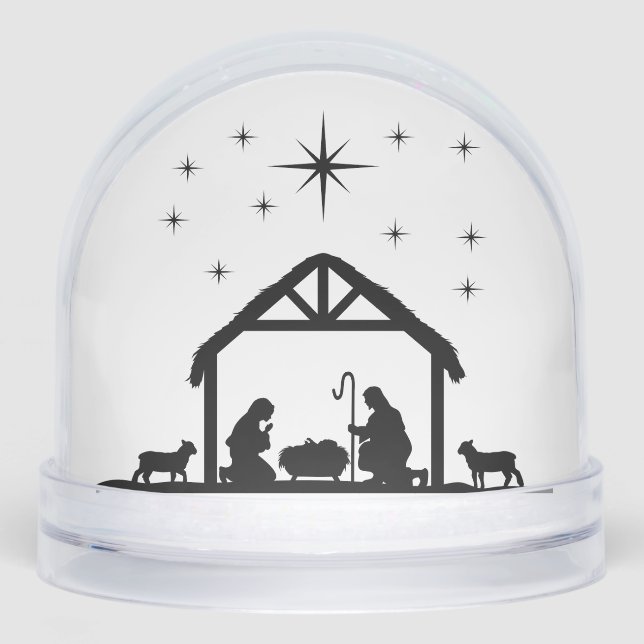 SCHNEE GLOBE NATIVITY UND CHRISTMAS BÄUME SCHNEEKUGELN (Vorderseite)