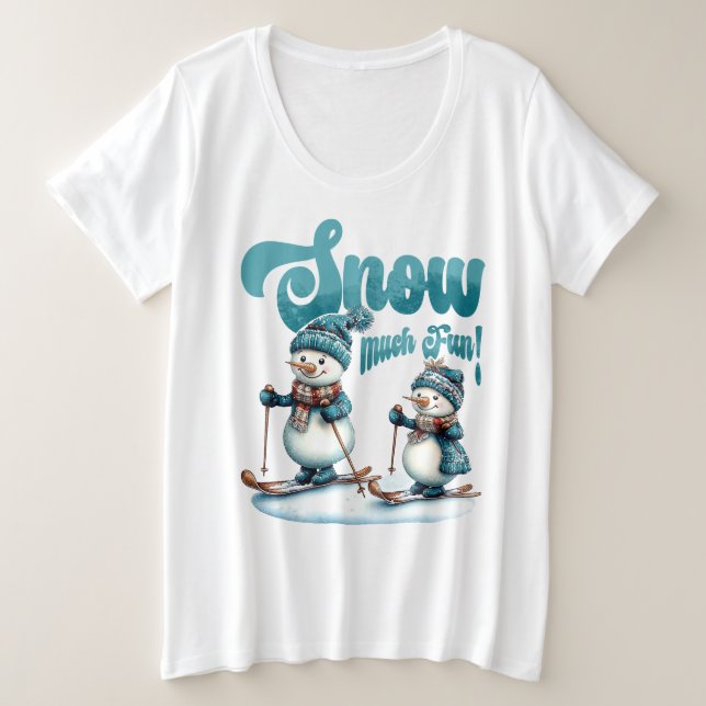 Schnee Große Größe T-Shirt (Design vorne)