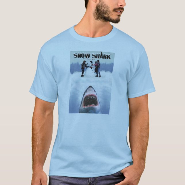 Schnee-Haifisch - Teaserkunst T - Shirt (Vorderseite)
