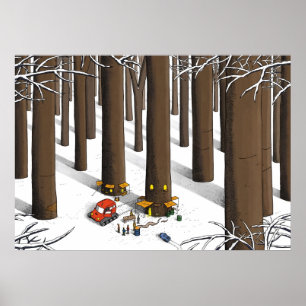 SCHNEE-HOLZ POSTER
