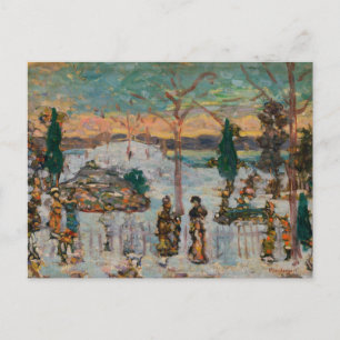 Schnee im April von Maurice Prendergast, Vintage A Postkarte
