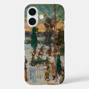 Schnee im April von Maurice Prendergast, Vintage K iPhone 16 Hülle
