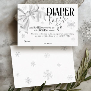 Schnee im Liebesbogen Winter-Baby-Party-Windel-Raf Begleitkarte