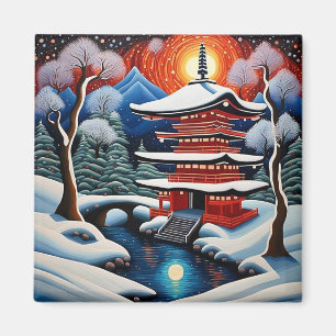 Schnee im Winter 1 Magnet