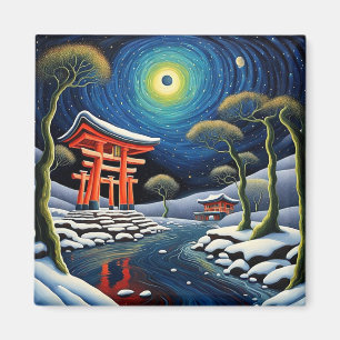 Schnee im Winter 2 Magnet