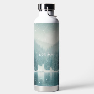 Schnee im Winter, Bergsee Trinkflasche