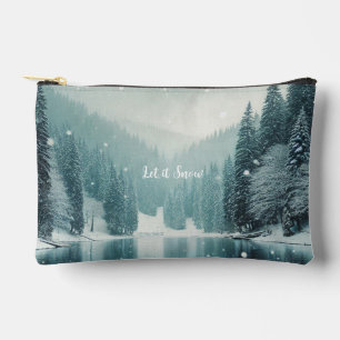 Schnee im Winter, Bergsee Zubehörtasche