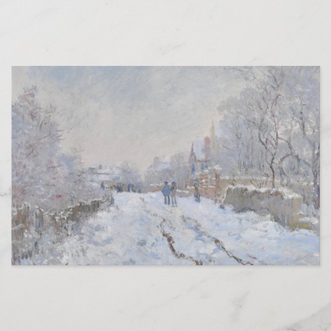 Schnee in Argenteuil (von Claude Monet) Briefpapier (Vorderseite)