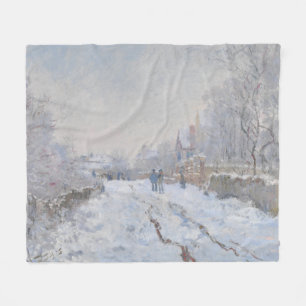 Schnee in Argenteuil (von Claude Monet) Fleecedecke