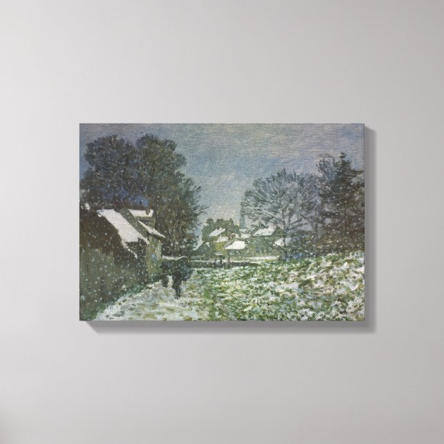 Schnee in Argenteuil von Claude Monet Leinwanddruck (Vorderseite)