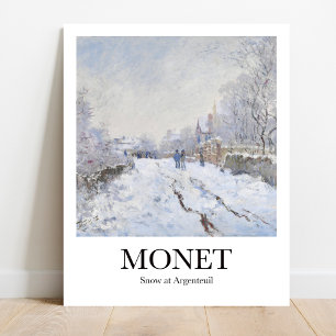Schnee in Argenteuil von Claude Monet Poster