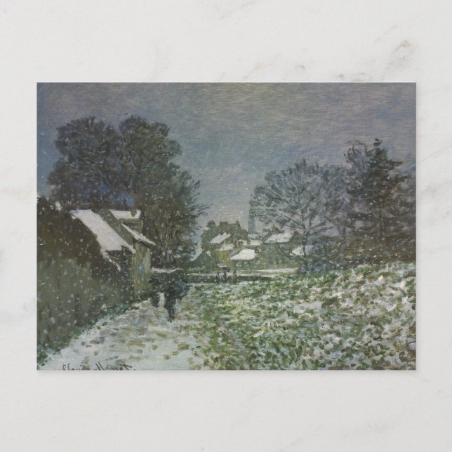 Schnee in Argenteuil von Claude Monet Postkarte (Vorderseite)