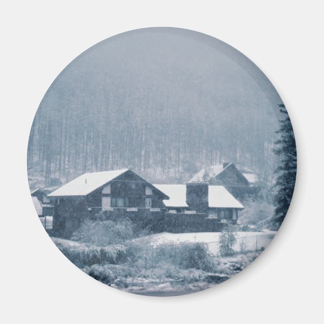 Schnee in Aspenmagneten Magnet (Vorne)