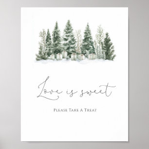 Schnee in der Liebe Brautparty Liebe ist süß Poster