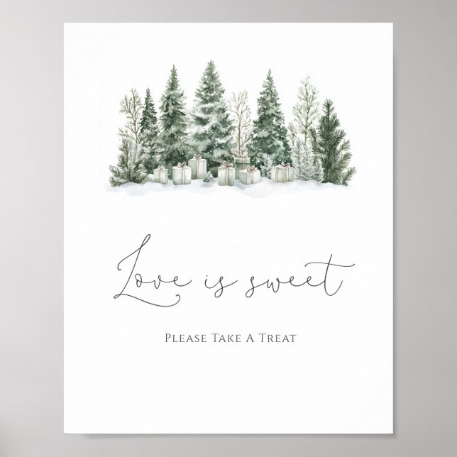 Schnee in der Liebe Brautparty Liebe ist süß Poster (Vorne)