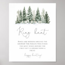 Schnee in der Liebe Brautparty Ringjagd Poster