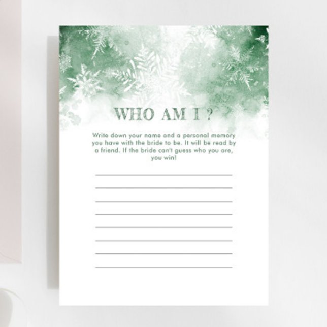 Schnee in der Liebe Brautparty Wer bin ich Game (Von Creator hochgeladen)
